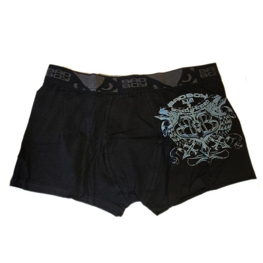 Cueca Boxer Bad Boy Cotton Silk Bb Preta Top Radical